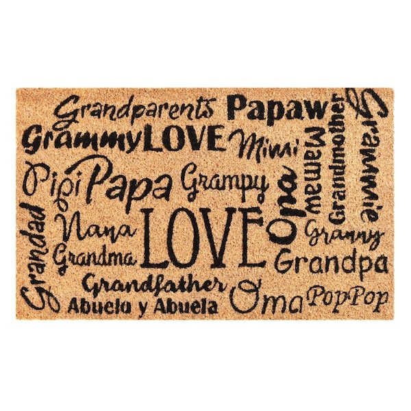 Configuracion 17 x 29 in. Grandparents Rectangular Doormat Natural & Black CO3361365 - main